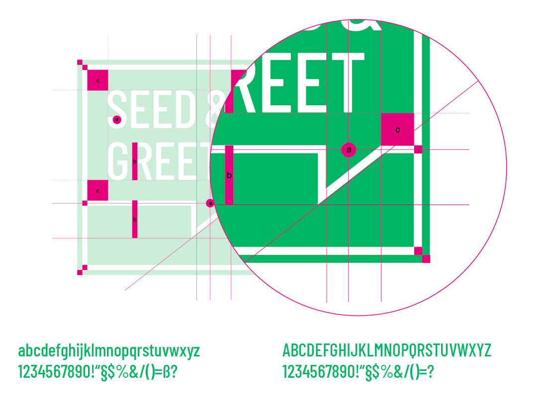 Logo-Konstruktion Seed & Greet