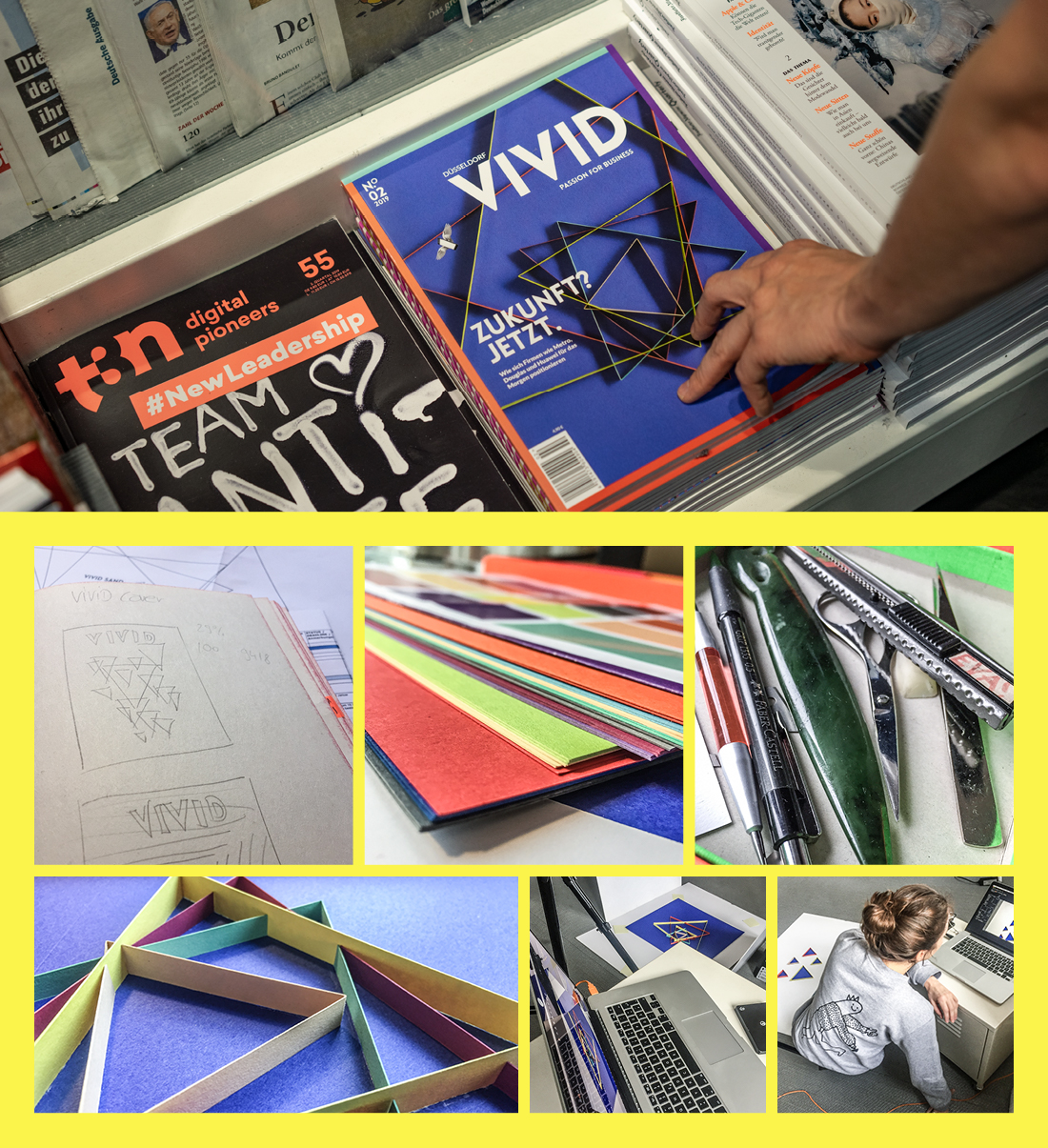 VIVID-Magazin Cover-Design im Store und Making-Of