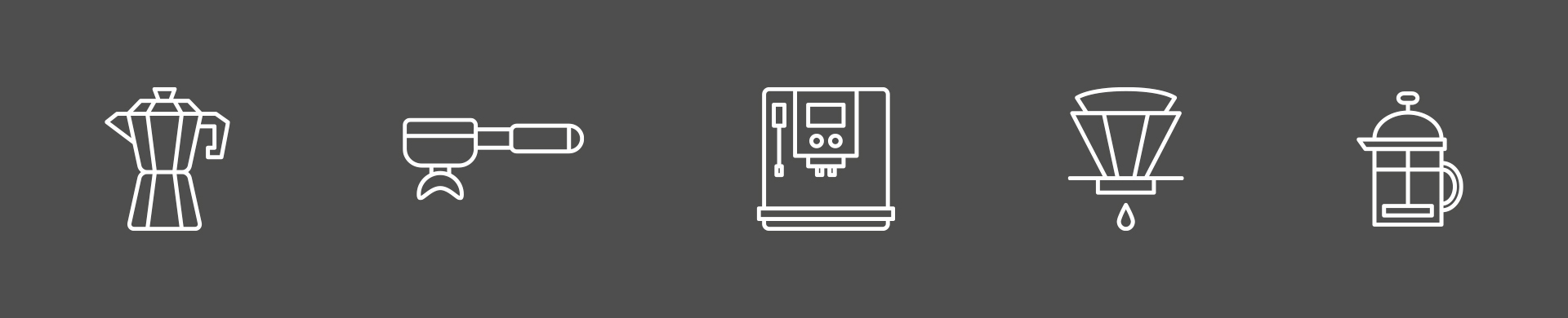 Icons-Set zum Thema Kaffeezubereitung