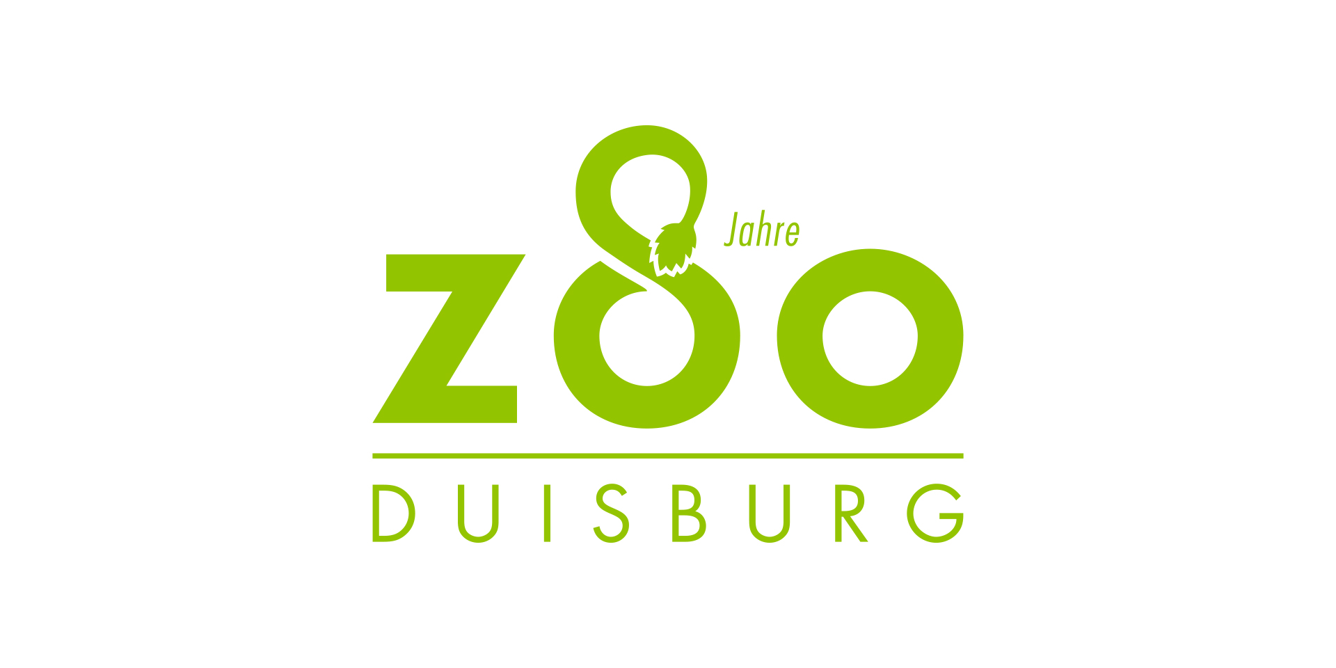 Jubiläums-Logo für das 80-jährige Bestehen des Zoo Duisburg